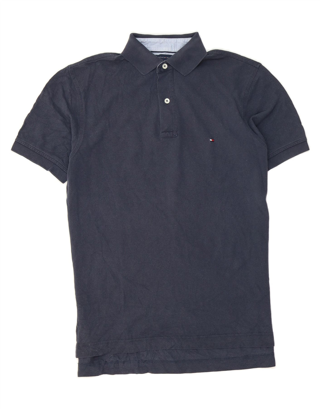 TOMMY HILFIGER Mens Polo Shirt Small Navy Blue Cotton Vintage Tommy Hilfiger and Second-Hand Tommy Hilfiger from Messina Hembry 