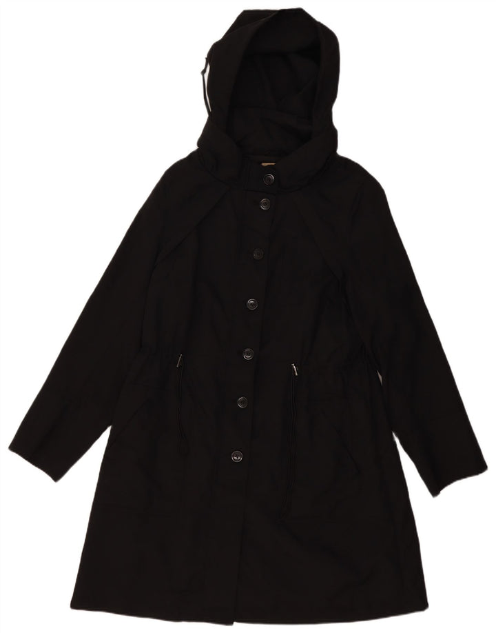 Marks & Spencer Dame Parkajakke med hætte UK 18 XL Sort Polyester