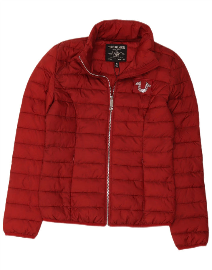 True Religion Polstret Damejakke UK 10 Lille Rød Polyester