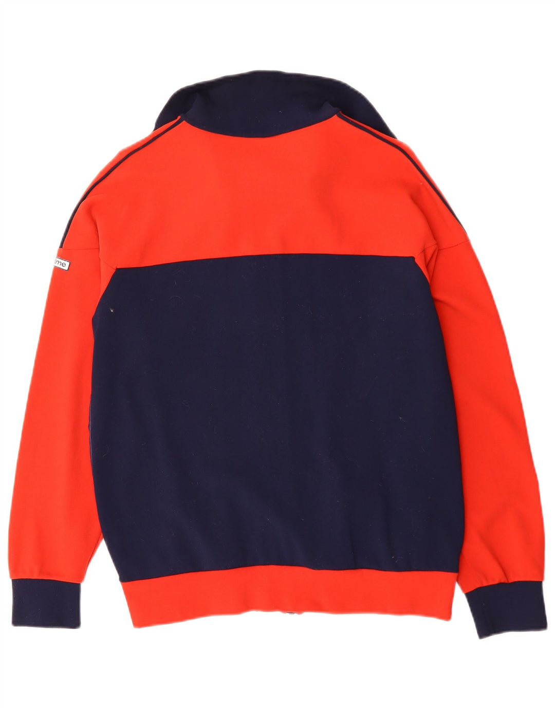 VINTAGE Træningsdragt til mænd Topjakke UK 40 Medium Rød Colourblock Polyamid