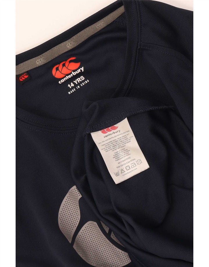 Canterbury Boys Grafisk T-Shirt Top 13-14 år Navy Blue Polyester