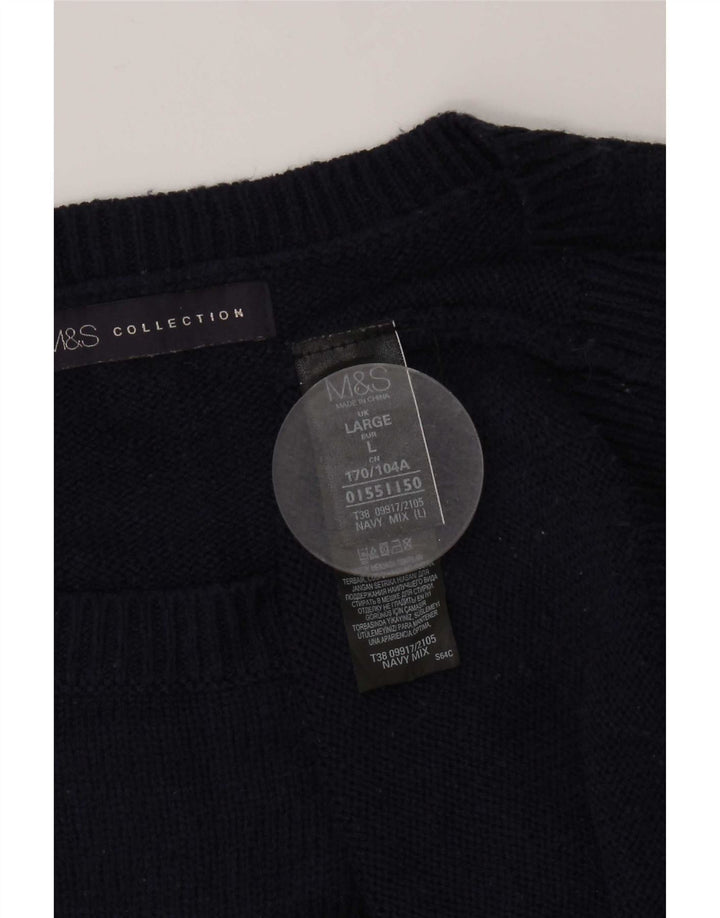 Marks & Spencer Dame sweater med rund hals DK 16 Stor marineblå