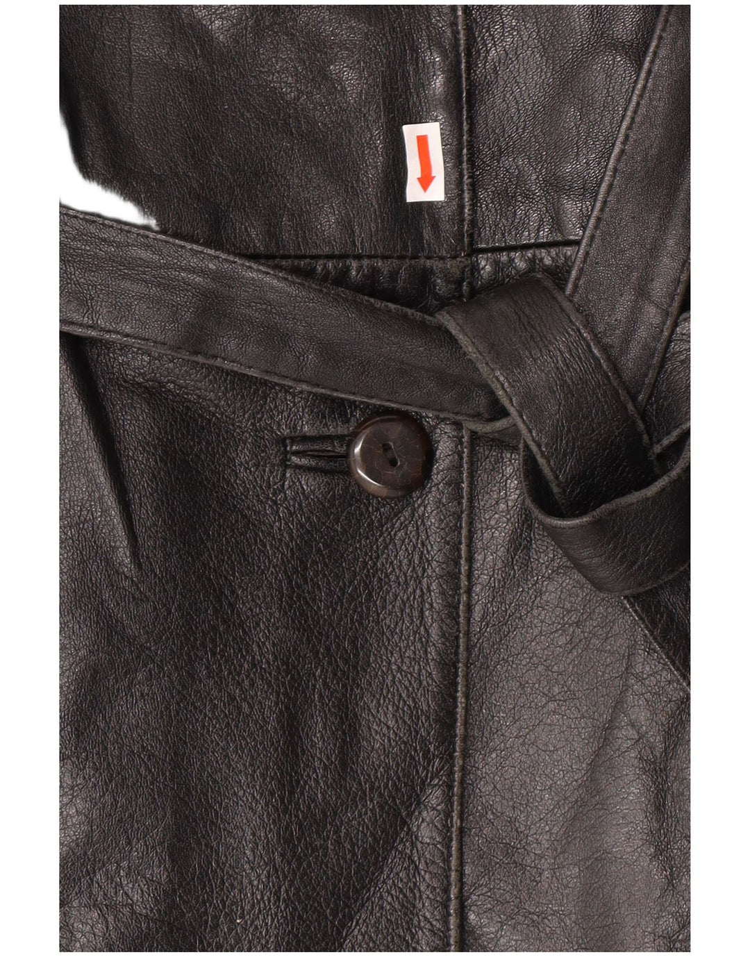 VINTAGE Womens Leather Jacket UK 14 Medium Black Leather