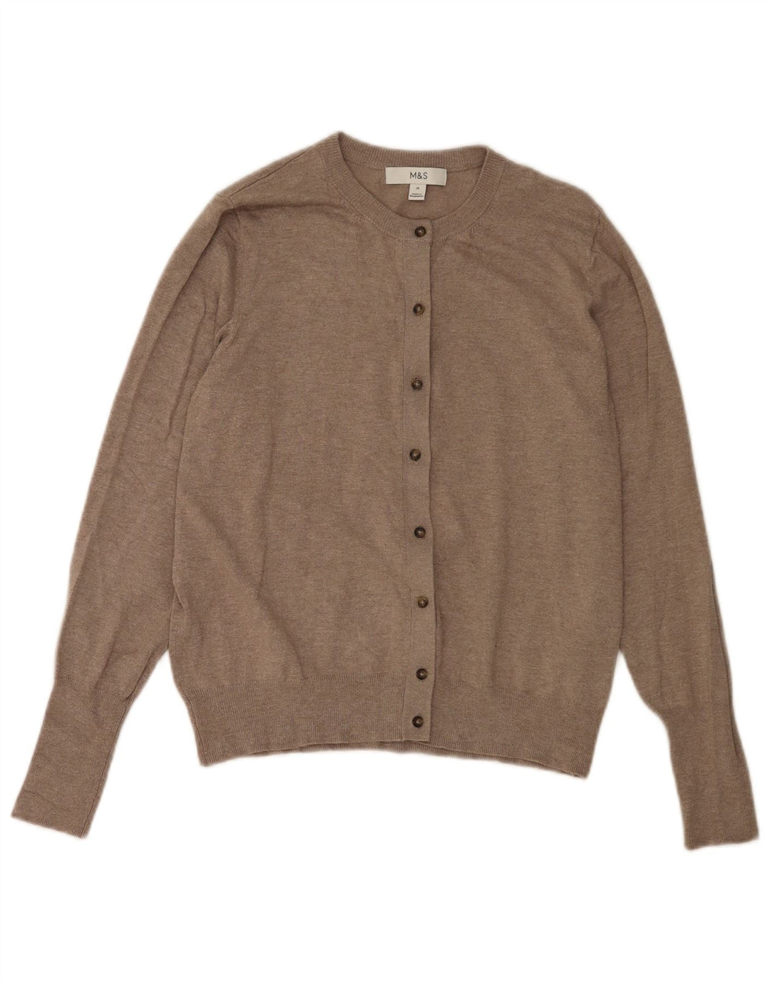 Marks & Spencer Dame Cardigan Sweater UK 14 Medium Grey Viscose