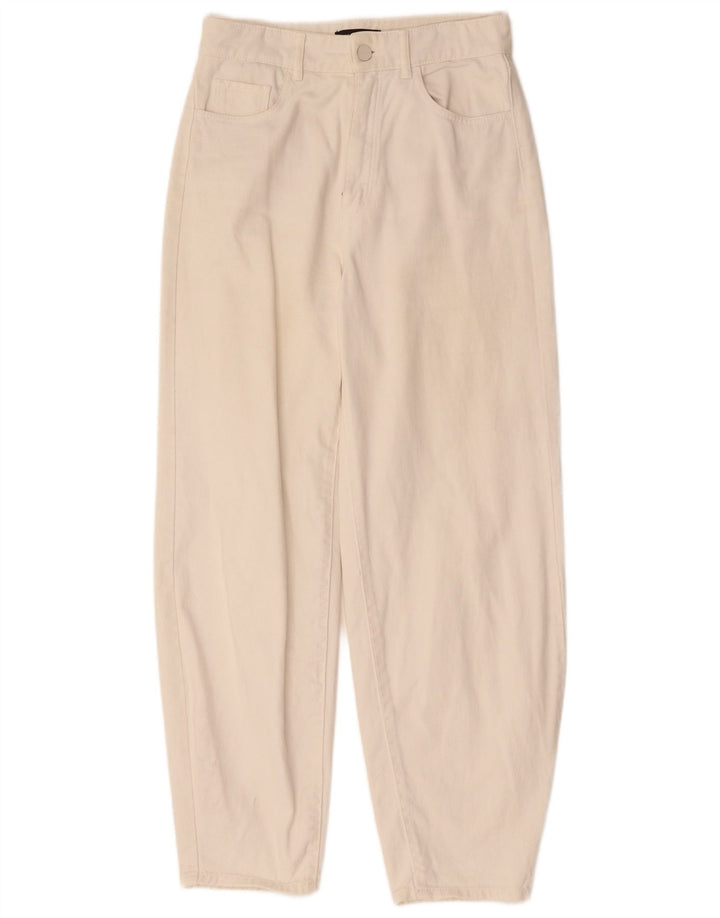 MASSIMO DUTTI Kvinder Højtaljede tilspidsede Jeans EU 36 XS W26 L28 Hvid