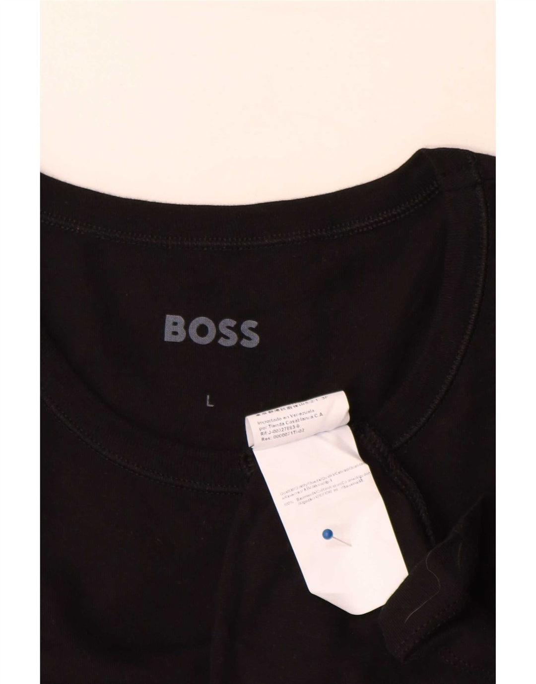 Hugo Boss Dame T-Shirt Top Stor Sort Bomuld