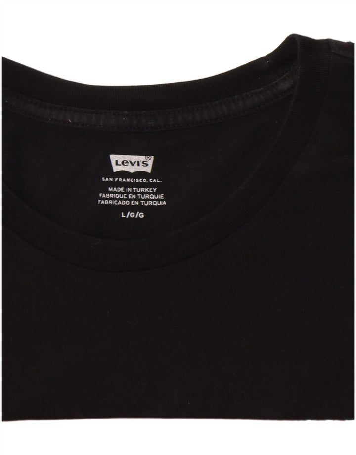 Levi's Herre Grafisk T-Shirt Top Stor Sort
