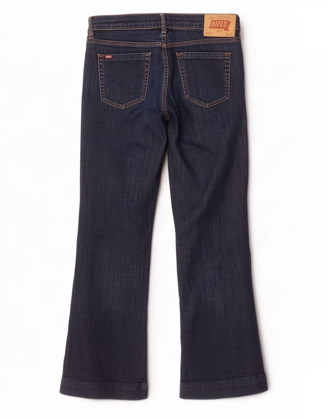 Rifle Dame Flared Jeans W30 L29 Marineblå Bomuld