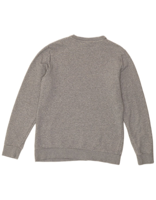 Adidas Girls Graphic Sweatshirt Jumper 15-16 Years Grey Flecked Cotton