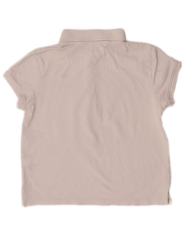 Tommy Hilfiger Girls Crop Polo Shirt 15-16 År XL Hvid Bomuld