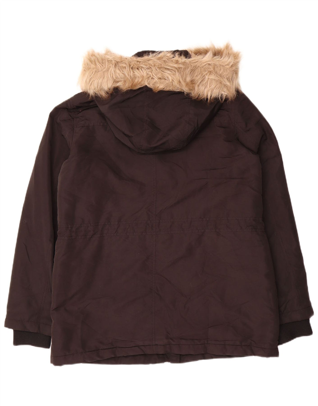 Oasis Dame Hooded Parka Jacket UK 14 Medium Black