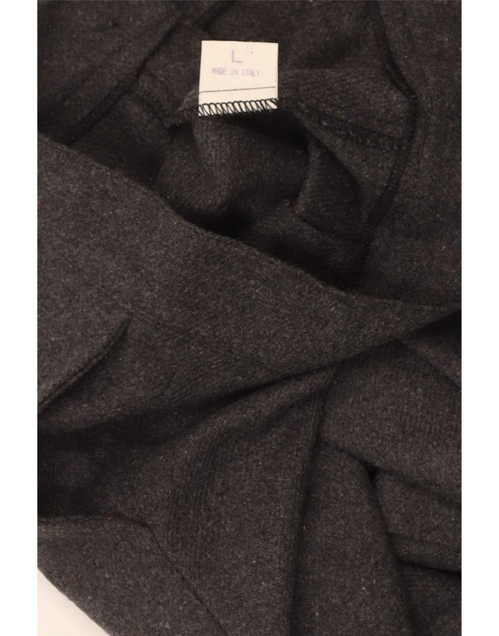 Vintage kvinders høj tajning afslappede shorts store W28 grå polyester