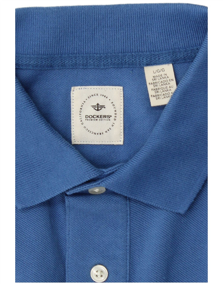DOCKERS Poloshirt til mænd Stor blå bomuld