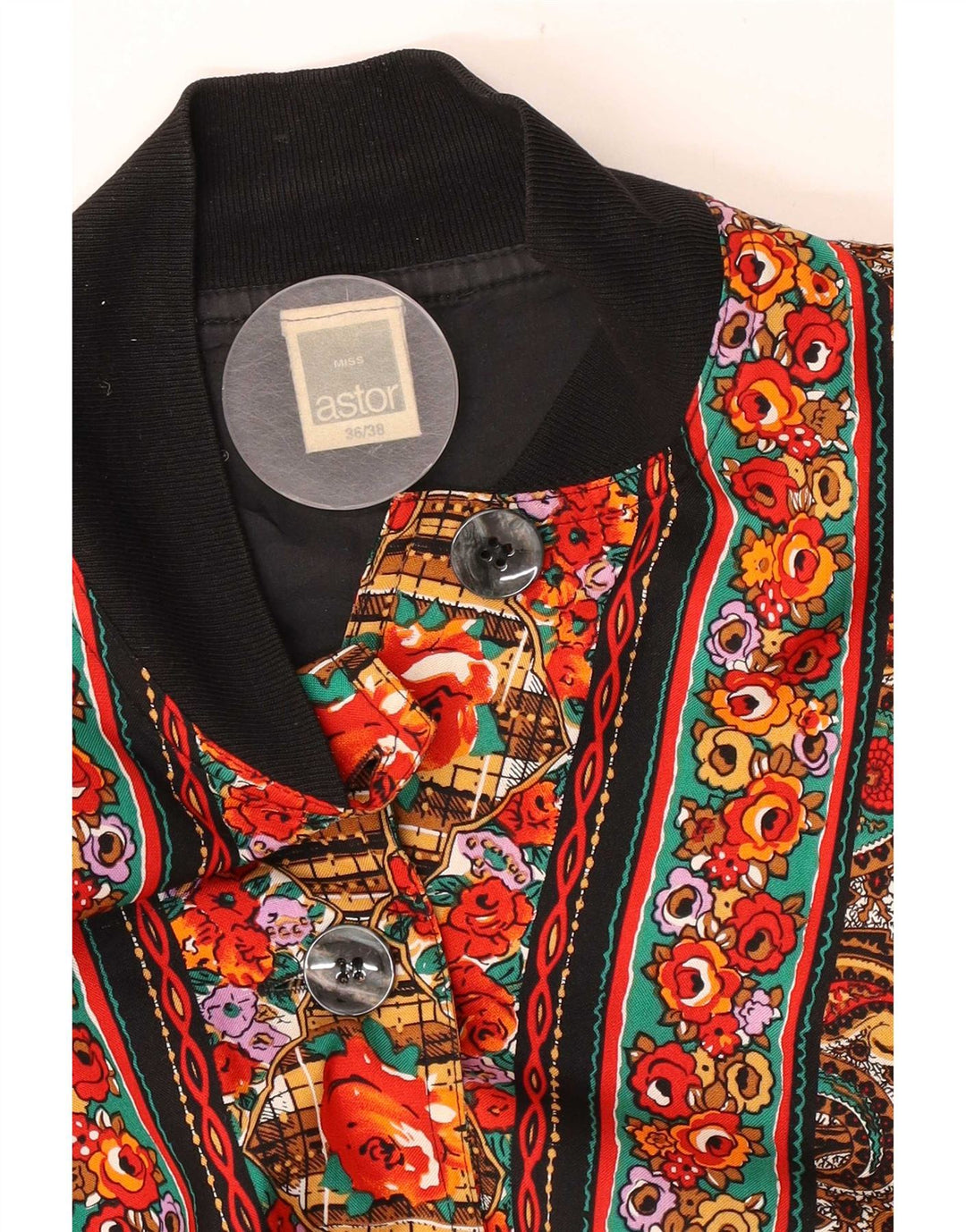 Astor Oversized Bomberjakke Kvinder EU 36/38 Lille flerfarvet Paisley
