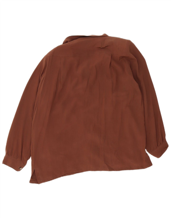 Vintage dameskjorte UK 12 medium brun