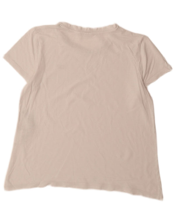 Levi's Dame T-Shirt Top UK 14 Medium Hvid Bomuld