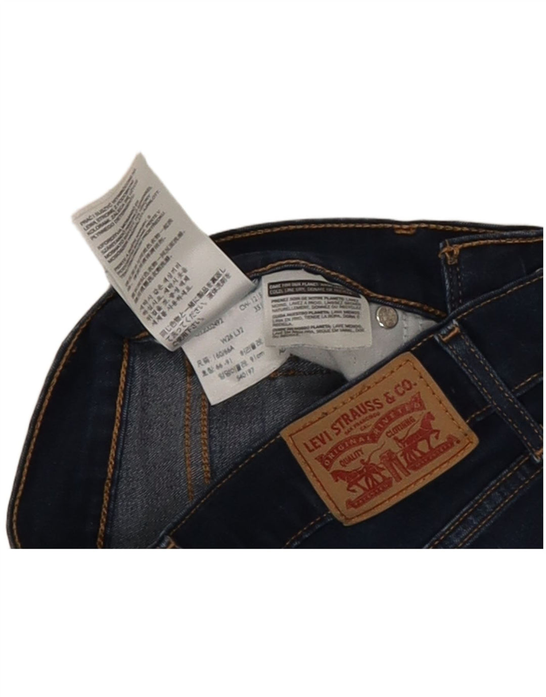 Levi's Dame 715 Bootcut Jeans W26 L27 Marineblå Bomuld