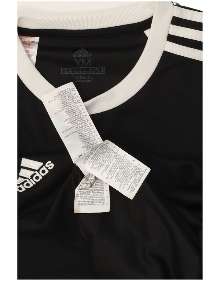 Adidas Boys Climalite T-Shirt Top 11-12 år Medium Sort Polyester