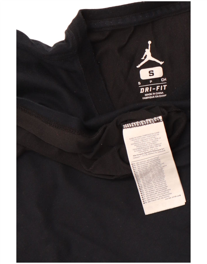 JORDAN Grafisk T-shirt til mænd, lille sort bomuldssport