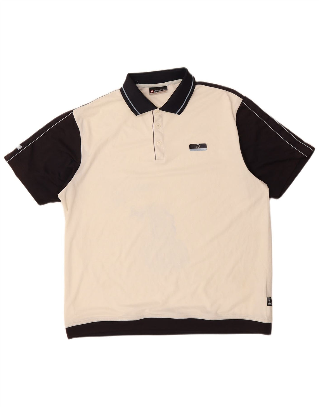 Lotto Herre Polo Shirt Large Off White Colourblock