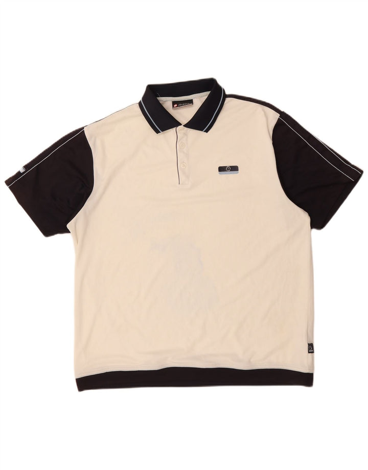 Lotto Herre Polo Shirt Large Off White Colourblock