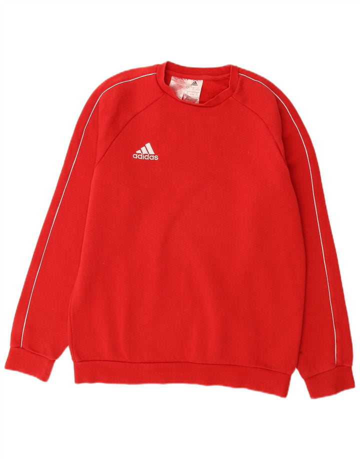 ADIDAS Drenge Sweatshirt Jumper 15-16 år Rød Bomuld