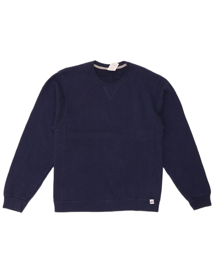 RUSSELL ATHLETIC Herre sweatshirt jumper lille marineblå bomuld