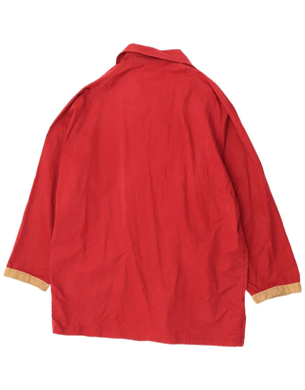 Polbot Womens Oversized Utility Jacket UK 18 XL Rød Colourblock Bomuld