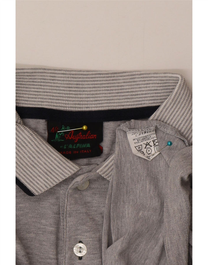 AUSTRALIAN L'ALPINA Poloshirt til mænd IT 48 Medium Grå Bomuld