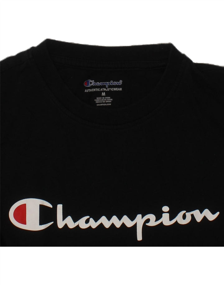 CHAMPION Boys Graphic T-Shirt Top 9-10 Years Medium  Black Cotton Vintage Champion and Second-Hand Champion from Messina Hembry 