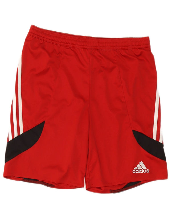 Adidas drenge Climalite Sportshorts 13-14 år XL Rød Colourblock Polyester
