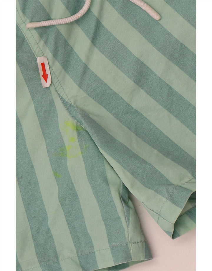Zara Badeshorts mellem grøn stribet polyester