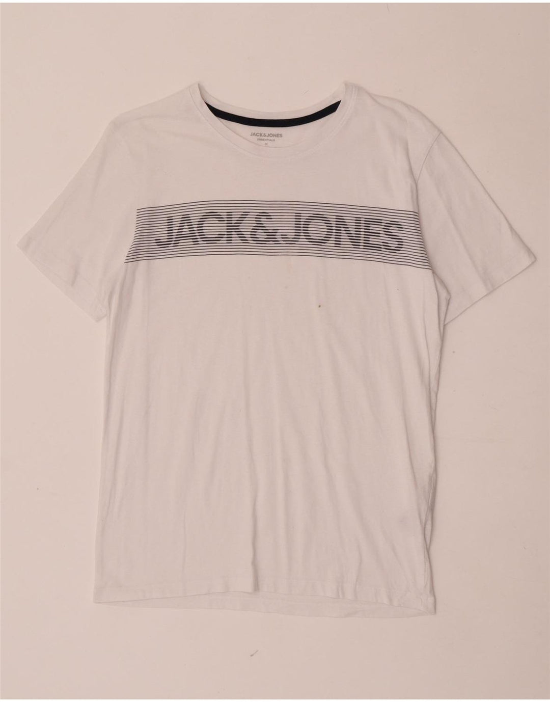 Jack & Jones Herre grafisk T-shirt Top Medium Hvid Bomuld