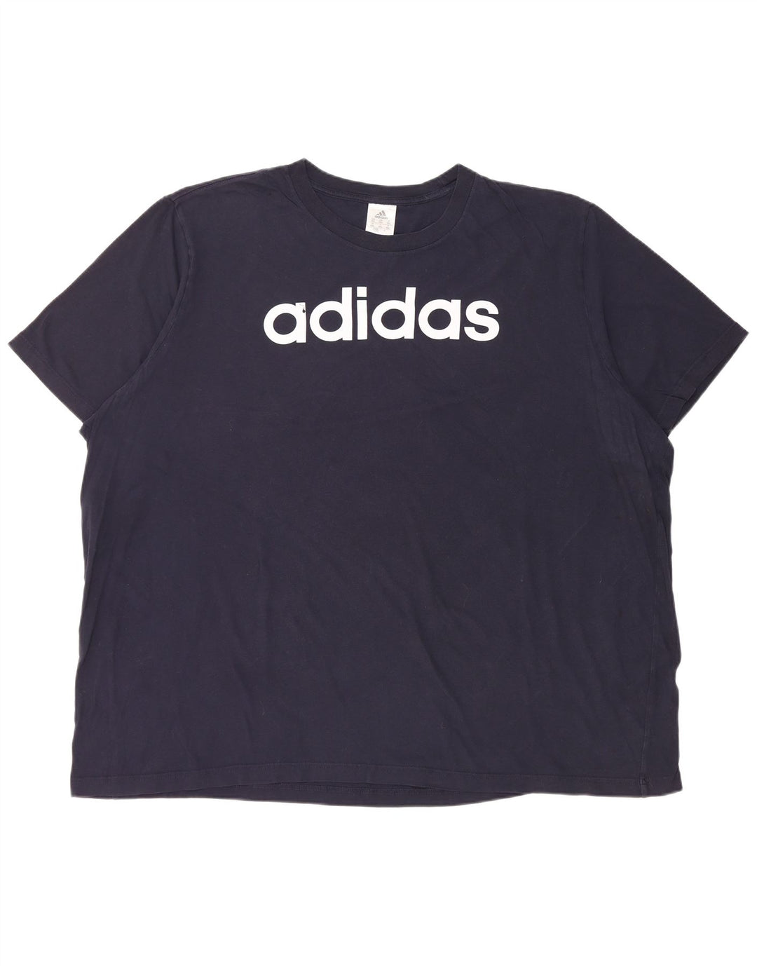 ADIDAS Grafisk T-shirt top til mænd 3XL marineblå bomuld