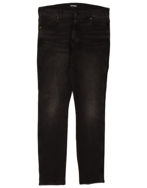 Wrangler Herre Larston Slim Jeans W32 L32 Sort Bomuld