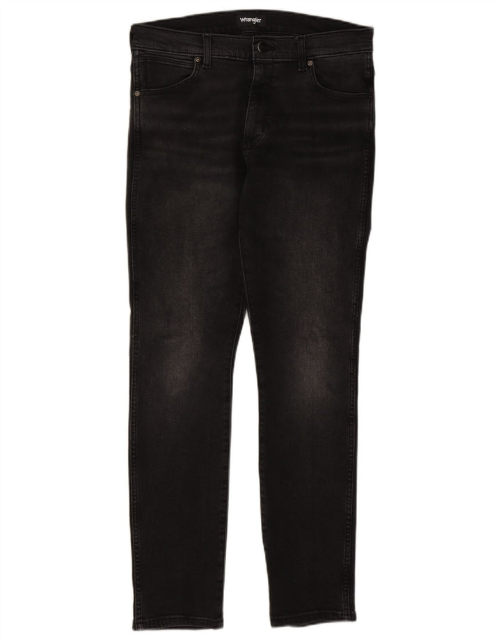 Wrangler Herre Larston Slim Jeans W32 L32 Sort Bomuld