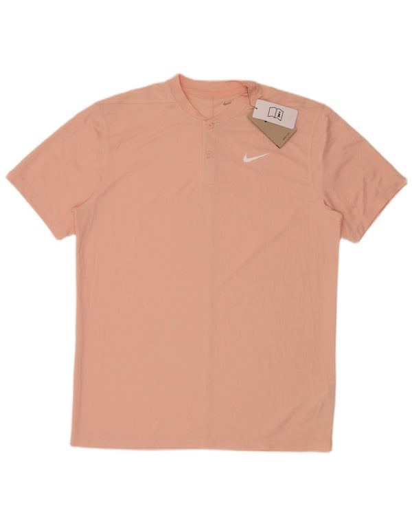 Nike Herre Dri Fit T-shirt Top Medium Pink Polyester