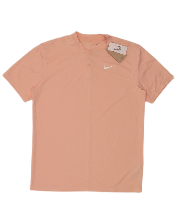 Nike Herre Dri Fit T-shirt Top Medium Pink Polyester