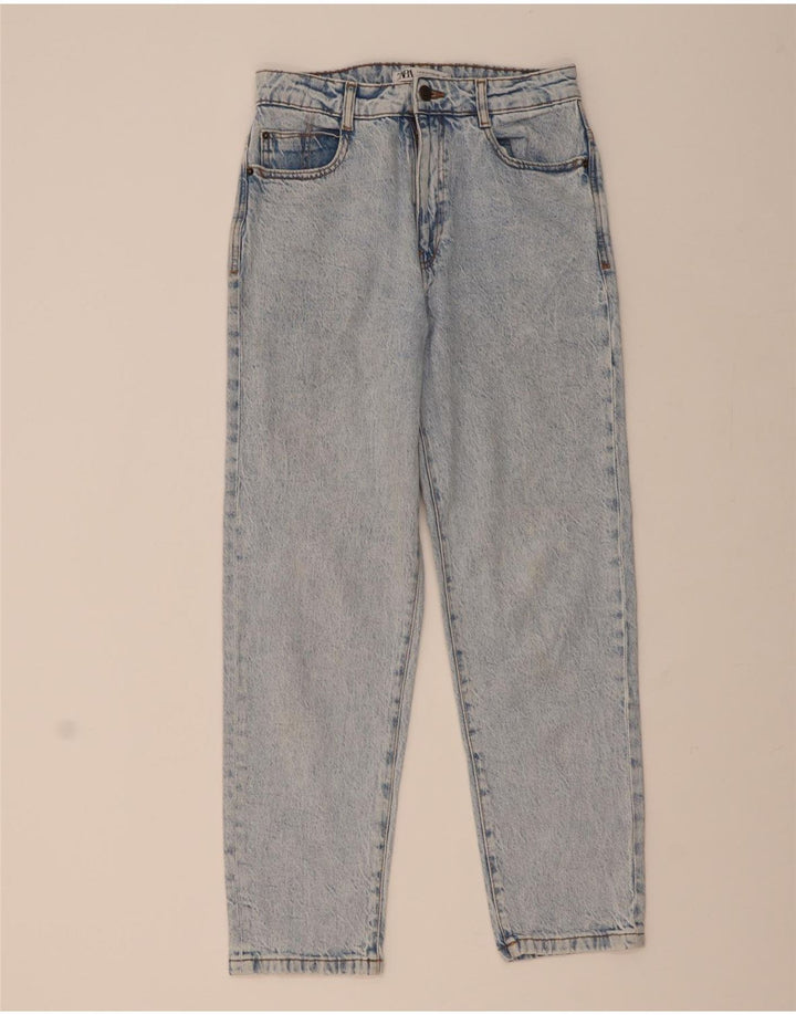 ZARA Tapered Jeans til kvinder EU 38 Small W28 L28 Blå