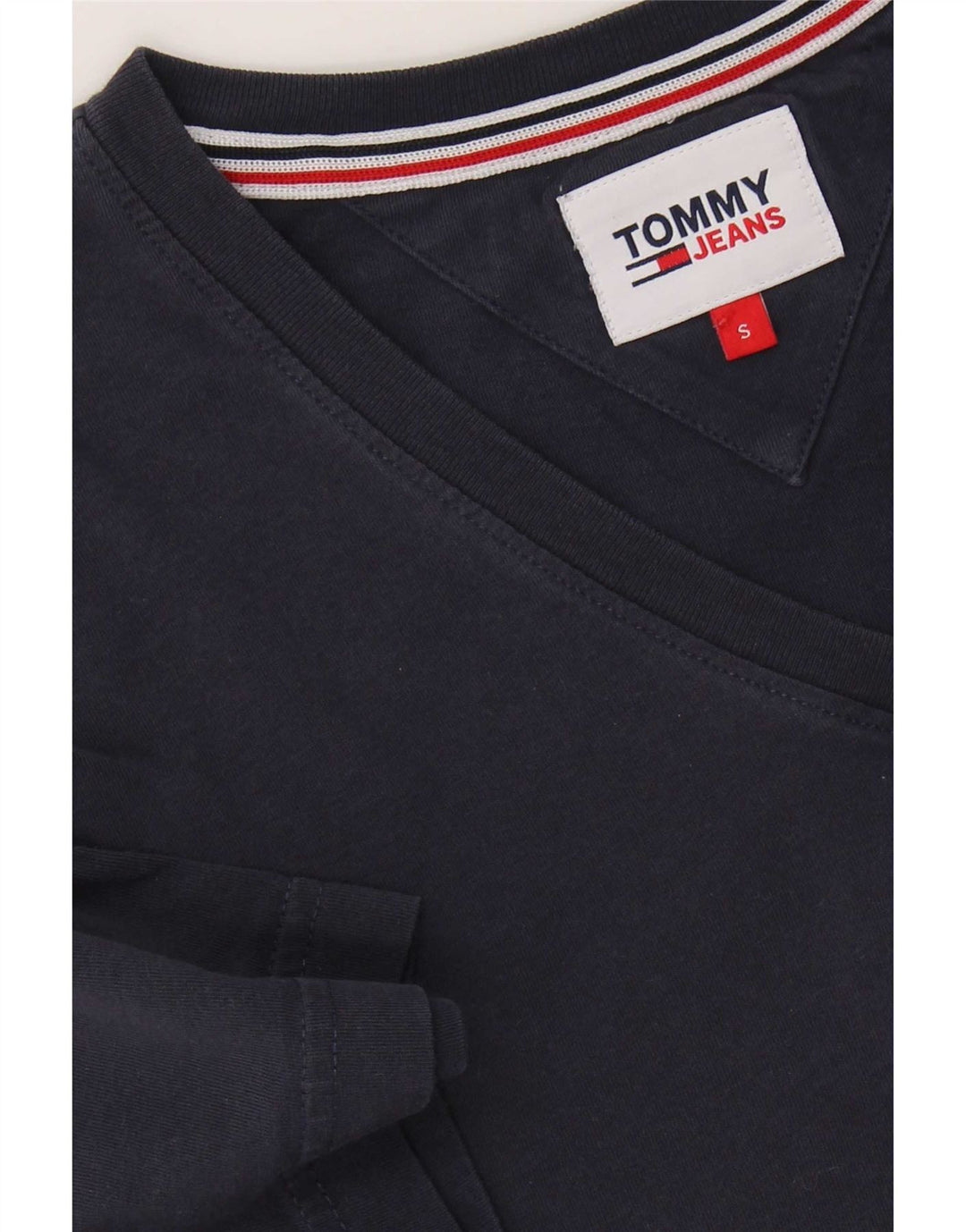 Tommy Hilfiger Dame T-Shirt Top UK 10 Small Navy Blue