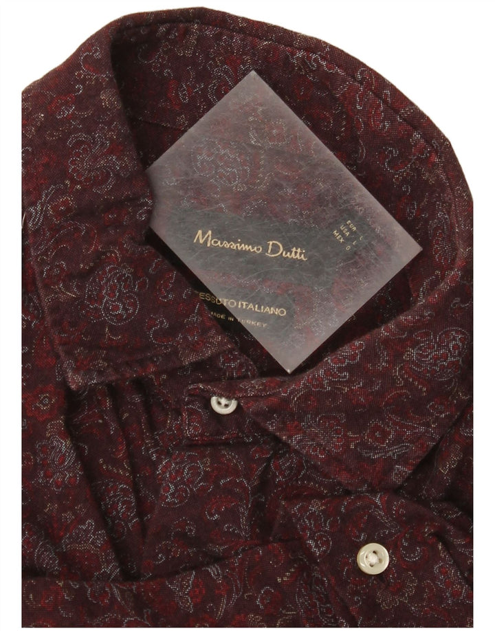 Massimo Dutti Herreskjorte Stor Burgundy Paisley