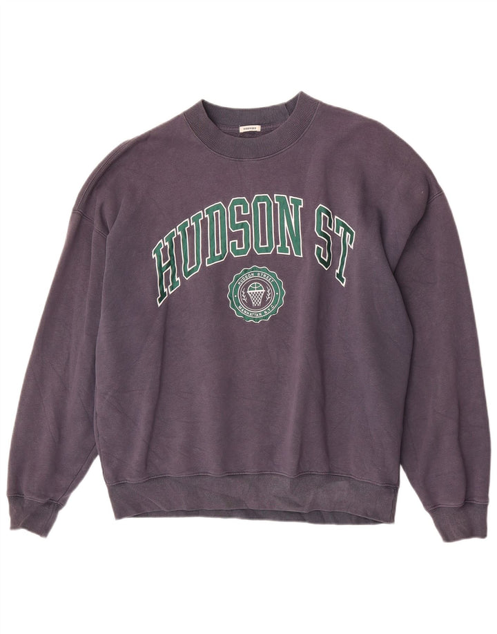 Abercrombie & Fitch Hudson grafisk sweatshirt til kvinder, medium lilla