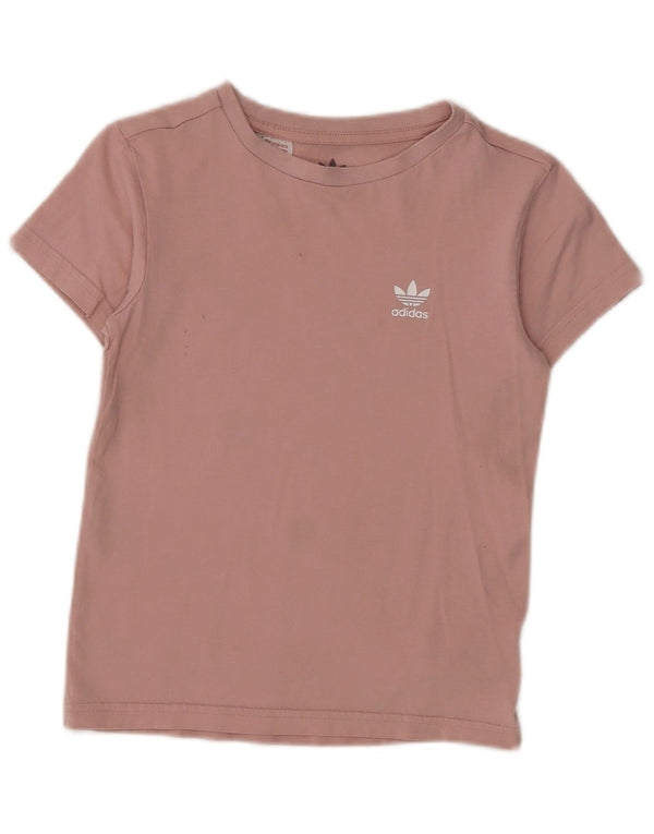 Adidas Pige T-Shirt Top 7-8 År Pink Bomuld