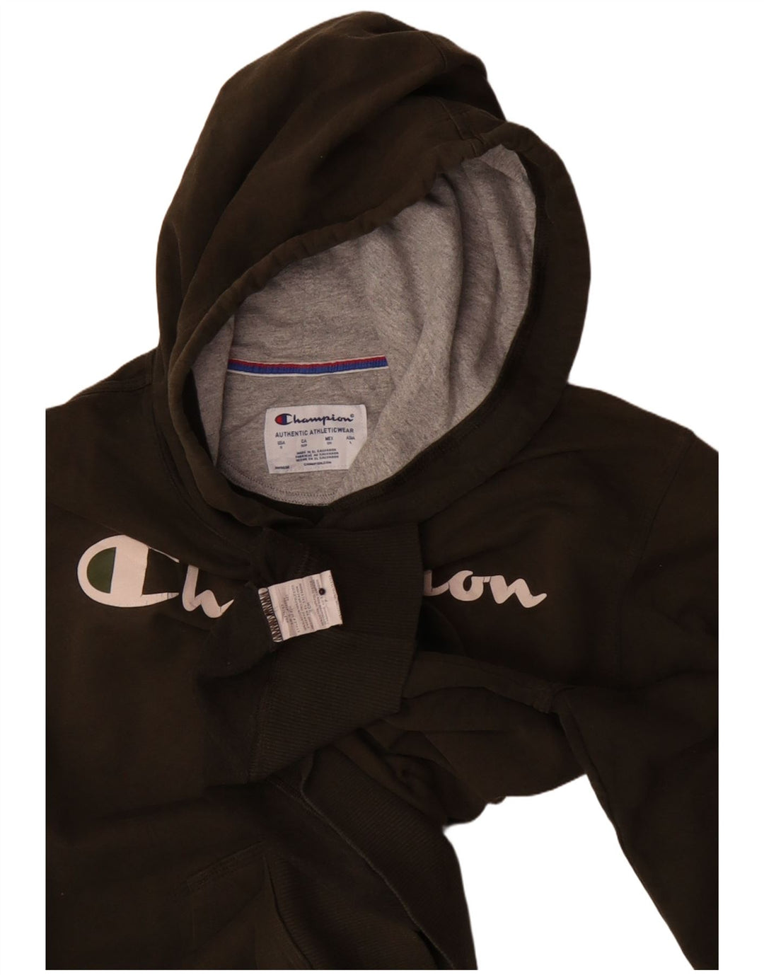 Champion Herre grafisk hættetrøje Jumper lille Khaki Bomuld