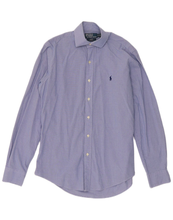 Polo Ralph Lauren Herre Regent Skjorte Størrelse 38 15 Medium Blue Gingham