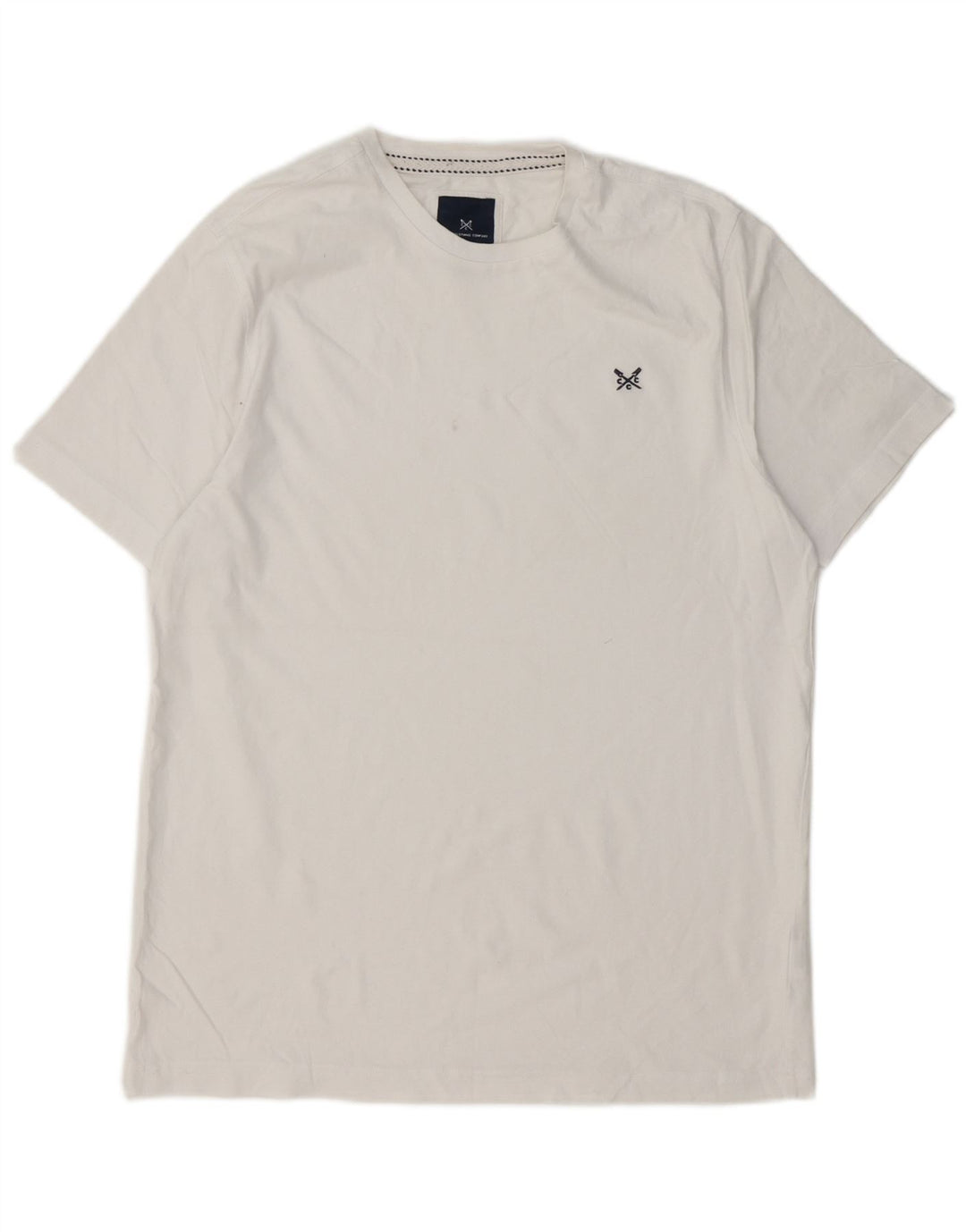 Crew Clothing Herre T-Shirt Top Stor Hvid Bomuld