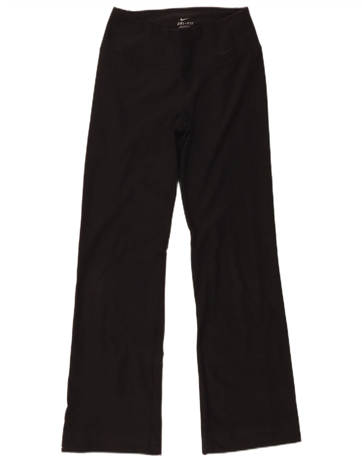 Nike Dame Dri Fit Flare Leggings UK 8 Small Black