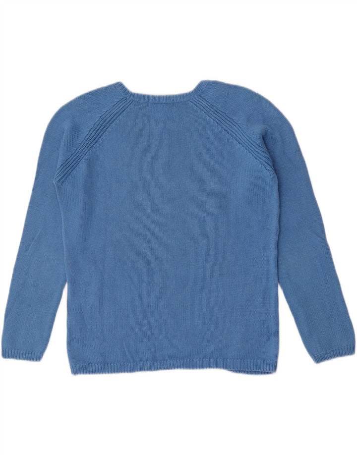 Marks & Spencer Dame Oversized Boat Neck Jumper Sweater UK 10 Small Blue