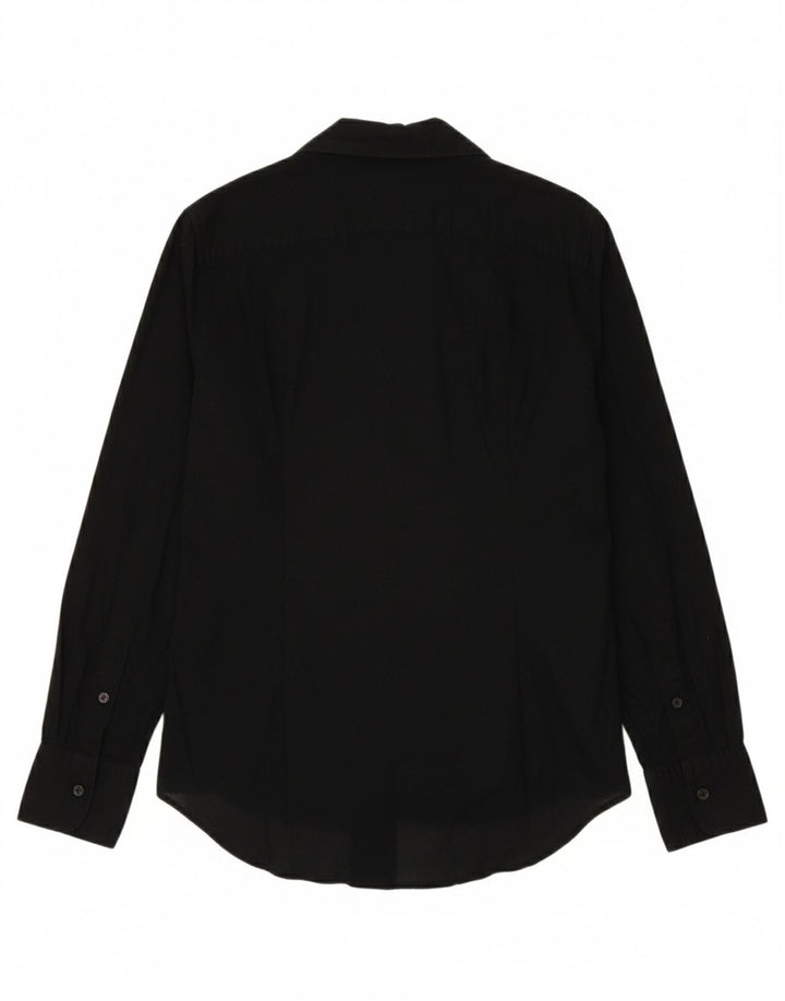 J. CREW Womens Slim Fit Shirt US 2 XS Black Cotton