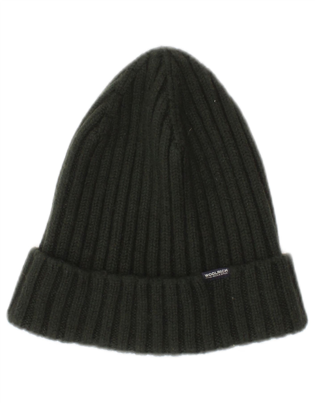 Woolrich Strik Beanie Hat til kvinder Stor grøn uld